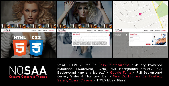 Nosaa Full Page Slider Creative Template