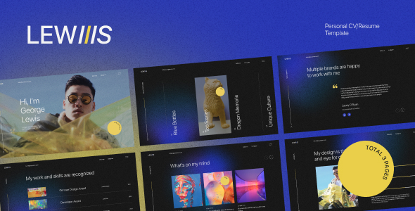 George Lewis - Personal CV/Resume HTML Template