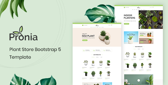 Pronia - Plant Store Bootstrap 5 Template
