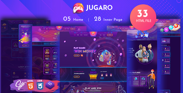 Jugaro- eSports and Gaming HTML Templates