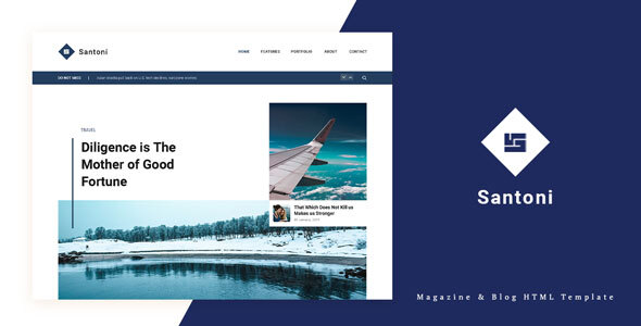 Santoni - Blog and Magazine HTML Template