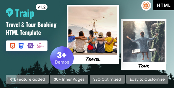 Traip - Travel & Tour Booking Bootstrap 5 Template