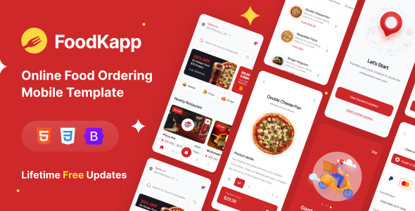 foodkapp - Online Food Ordering  Mobile Template