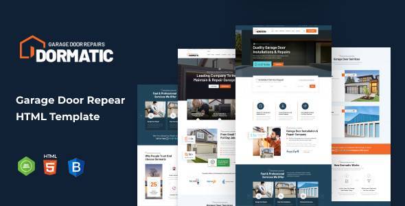 Dormatic – Garage Door Repair HTML Template