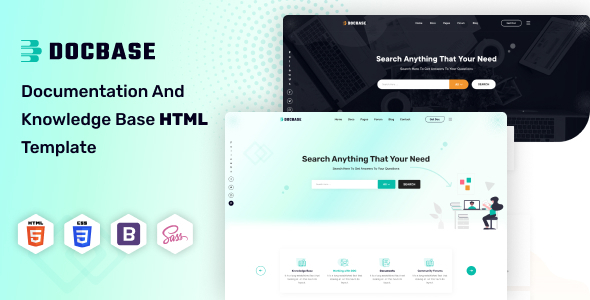 Docbase - Helpdesk & Documentation & Knowledge base HTML5 Template with Support Forum