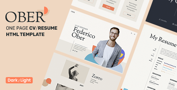 OBER - Personal Portfolio Template