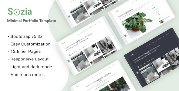 Sozia - Minimal Portfolio HTML Template