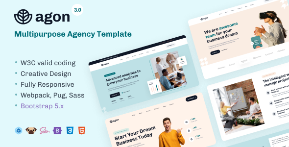 Agon - Multipurpose Agency Bootstrap 5 Template