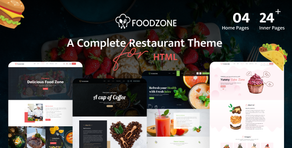 Foodzone – Food & Restaurant E-commerce HTML Template
