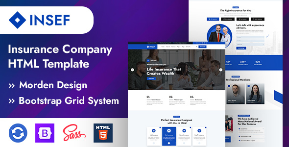 Insef – Insurance Company HTML5 Template