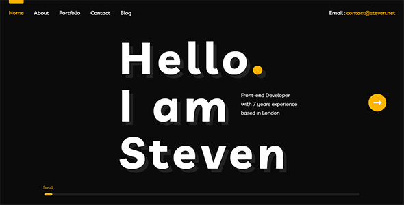 Salimov - Horizontal Personal Portfolio