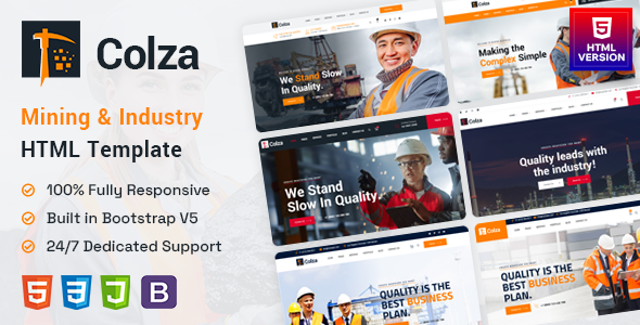 Colza | Mining & Industry HTML Template