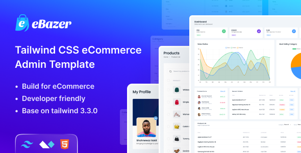 eBazer - Tailwind CSS eCommerce Admin Template