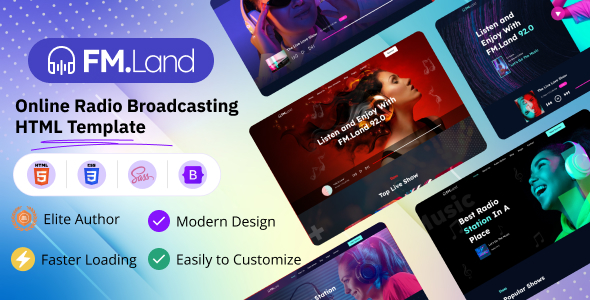 FMland - Online Radio Broadcasting HTML Template