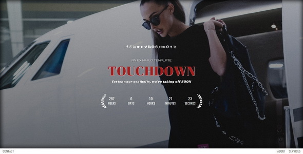 Touchdown || Responsive Coming Soon Page