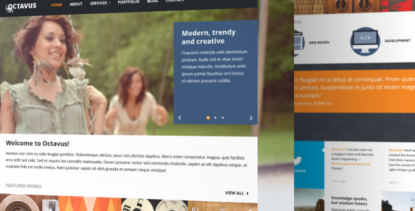 Octavus Responsive Site HTML Template