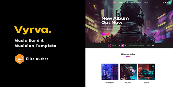 Vyrva- Music Band & Musician Template