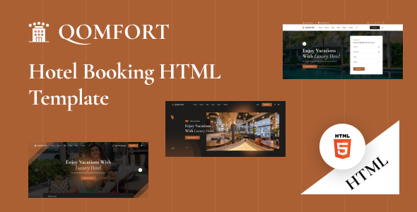 Qomfort - Hotel Booking HTML Template