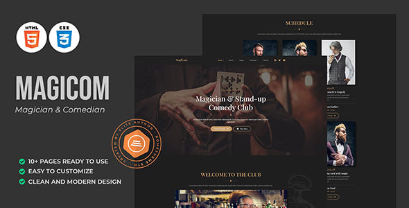 Magicom - Magician & Comedian HTML Template
