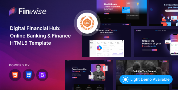 Finwise - Online Banking & Finance HTML5 Template