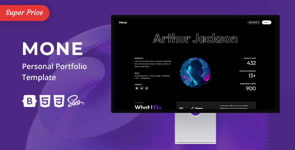 Mone - Personal Portfolio Template