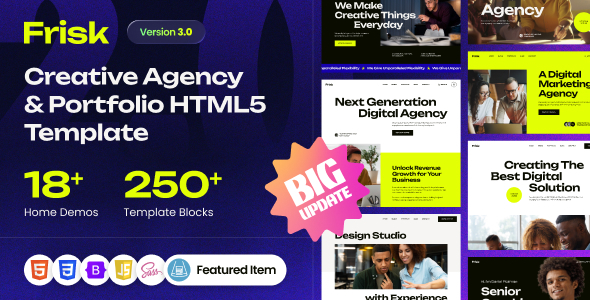 Frisk - Creative Agency & Portfolio Template