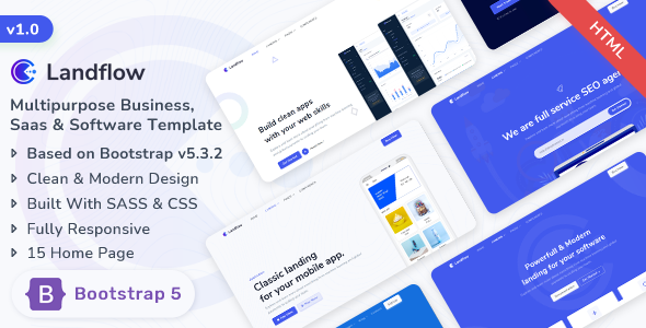 Landflow - Multipurpose Business, Saas & Software HTML Template