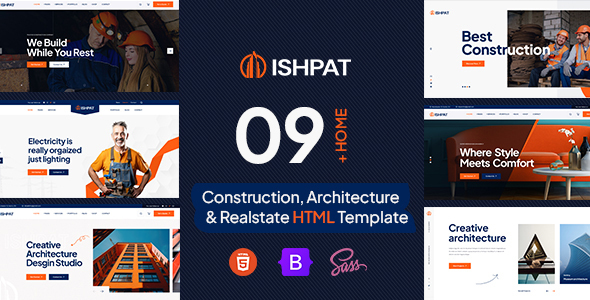 Ishpat – Construction HTML Template