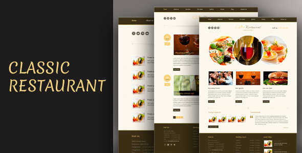 Classic Restaurant - Responsive Theme Css3/Html5