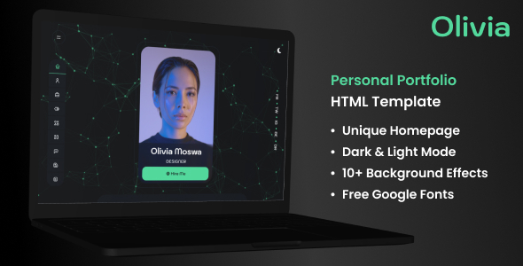 Personal Portfolio HTML Template - Olivia