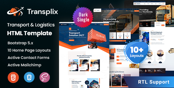 Transplix - Transport & Logistics HTML Template