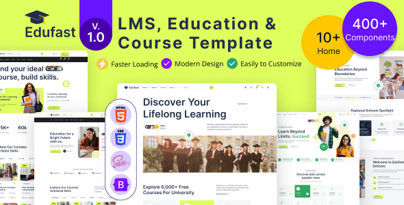 Edufast - LMS, Education & Course  HTML Template