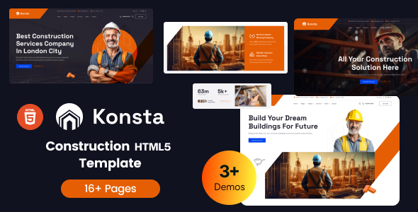 Konsta - Construction Tailwind CSS Template