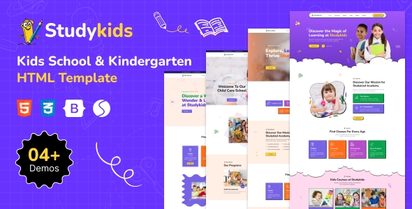 Studykids - Kindergarten School HTML Template
