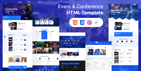 Eventics - Tailwind Event & Conference HTML Template
