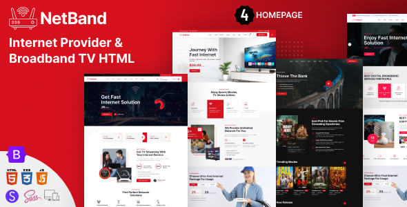 NetBand - Internet Provider and Broadband TV HTML Template