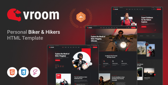 VROOM - Personal Bikers & Hikers HTML Template