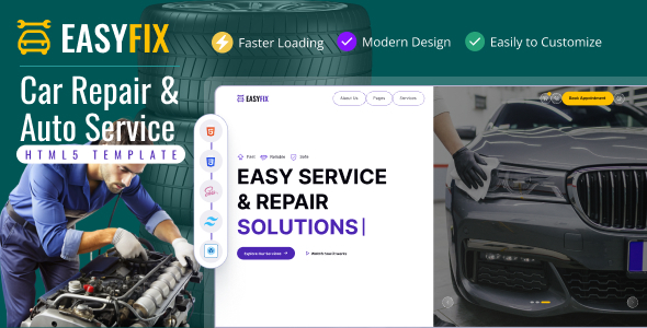 EasyFix - Car Repair & Auto Service HTML5 Template