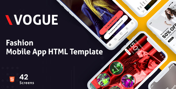 Royal | Fashion Mobile App HTML Template