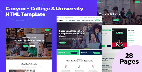 Canyon - College University Education HTML Template