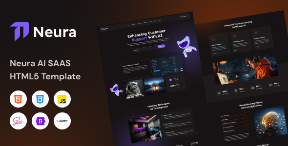 Neura - AI SaaS Website HTML5 Template