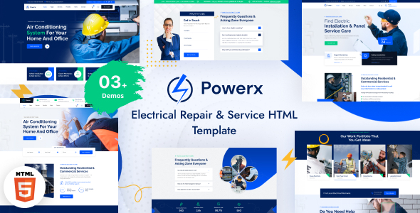 Powerx- Electrical Repair & Service HTML Template