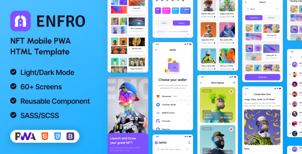 Enfro | NFT Mobile PWA HTML Template