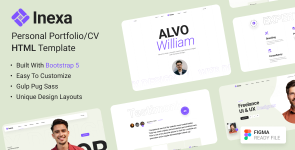 Inexa - Creative Personal Portfolio HTML Template