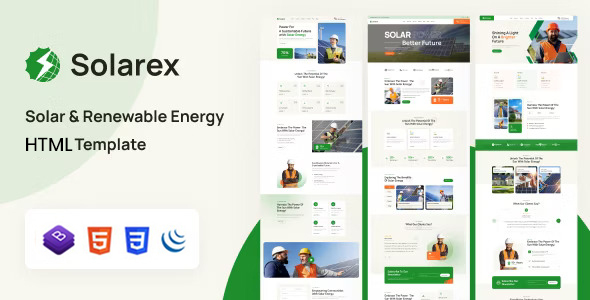 Solarex - Solar & Renewable Energy HTML Template