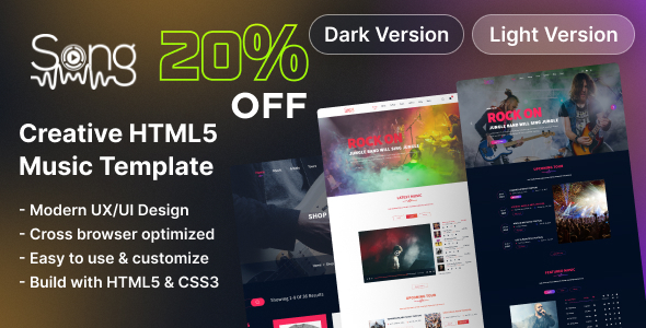 Song - Creative HTML5 Music Template