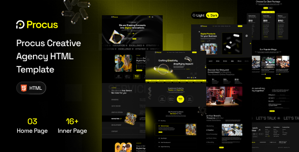 Procus - Modern Creative Digital Agency HTML Template