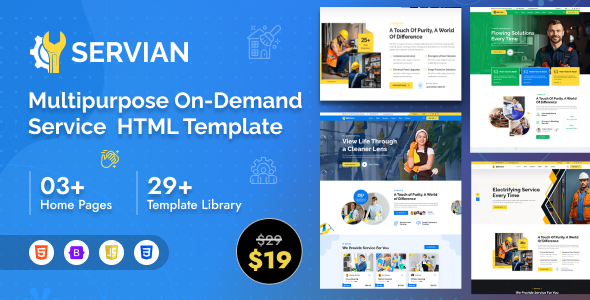 SERVIAN - Multipurpose On Demand Service HTML Template