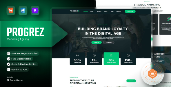 Progrez - Marketing Agency HTML Template