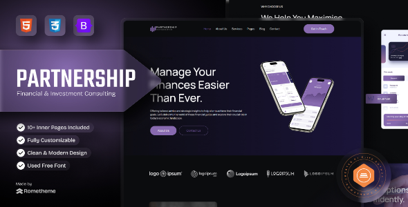 Partnership - Finance & Investment Consultant HTML Template